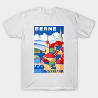 Vintage Travel Poster Switzerland Berne T-Shirt